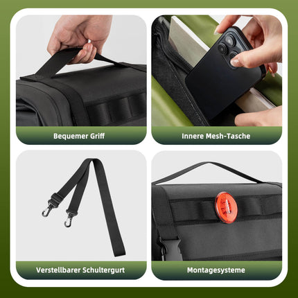 ROCKBROS Wasserdicht Fahrrad Gepäckträgertasche mit Schultergurt hinten 15L (Fahrradtaschen) kaufen bei Linkreich – Jetzt entdecken!