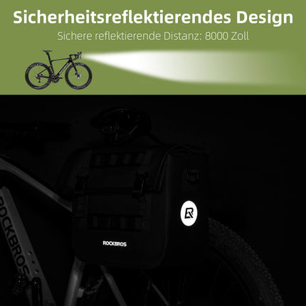 ROCKBROS Wasserdicht Fahrrad Gepäckträgertasche mit Schultergurt hinten 15L (Fahrradtaschen) kaufen bei Linkreich – Jetzt entdecken!