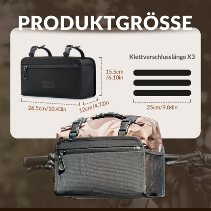 ROCKBROS Wasserdicht Lenkertasche Abnehmbar Fahrradkorb ca.5,5L (Fahrradtaschen) kaufen bei Linkreich – Jetzt entdecken!