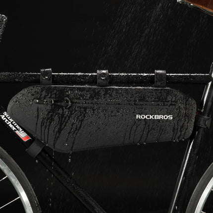 ROCKBROS 4L Wasserabweisend Rahmentasche Dreiecktasche Schwarz