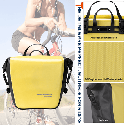 ROCKBROS Wasserdichte Gepäckträgertasche 12 - 16L (Fahrradtaschen) kaufen bei Linkreich – Jetzt entdecken!