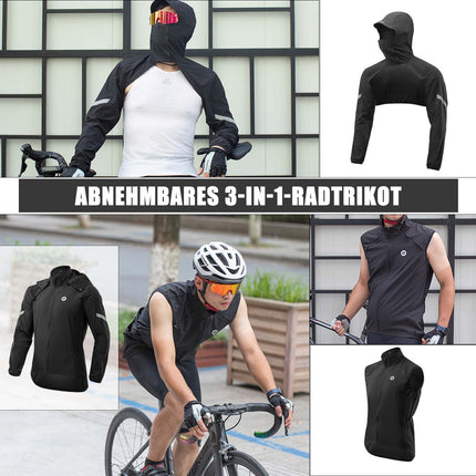 ROCKBROS Winddichte Fahrrad Jacke mit abnehmbarem Ärmel Softshelljacke (Fahrradjacke) kaufen bei Linkreich – Jetzt entdecken!