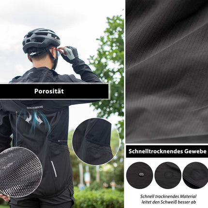 ROCKBROS Winddichte Fahrrad Jacke mit abnehmbarem Ärmel Softshelljacke (Fahrradjacke) kaufen bei Linkreich – Jetzt entdecken!