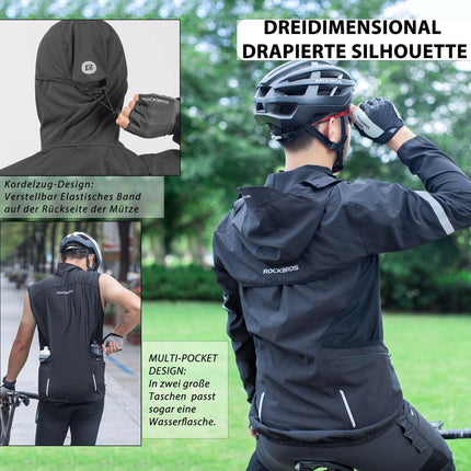 ROCKBROS Winddichte Fahrrad Jacke mit abnehmbarem Ärmel Softshelljacke (Fahrradjacke) kaufen bei Linkreich – Jetzt entdecken!
