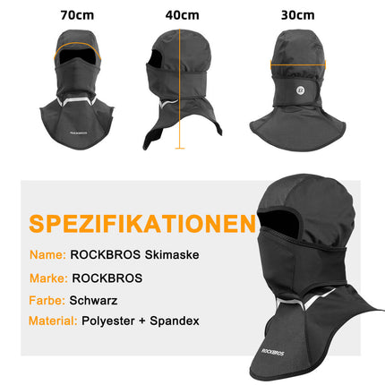 ROCKBROS Winddichte Sturmhaube Balaclava Skimaske Atmungsaktiv (Sturmhaube & Gesichtsmaske) kaufen bei Linkreich – Jetzt entdecken!