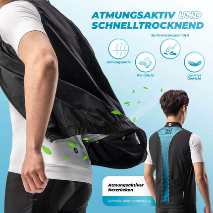 ROCKBROS Windweste Radsport Warnweste Ärmellose