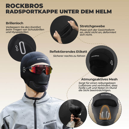 ROCKBROS Winter Balaclava Multifunktion Sturmhaube Winddicht Atmungsaktiv (Sturmhaube & Gesichtsmaske) kaufen bei Linkreich – Jetzt entdecken!