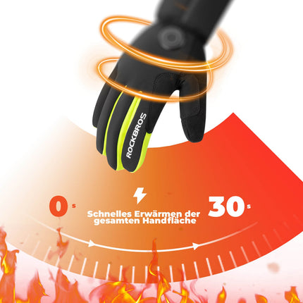 ROCKBROS Winter Beheizte Fahrradhandschuhe Touchscreen Handschuhe M - 2XL (Fahrradhandschuhe) kaufen bei Linkreich – Jetzt entdecken!