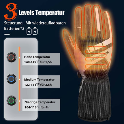 ROCKBROS Winter Beheizte Fahrradhandschuhe Wiederaufladbare Handschuhe M - XL (Fahrradhandschuhe) kaufen bei Linkreich – Jetzt entdecken!
