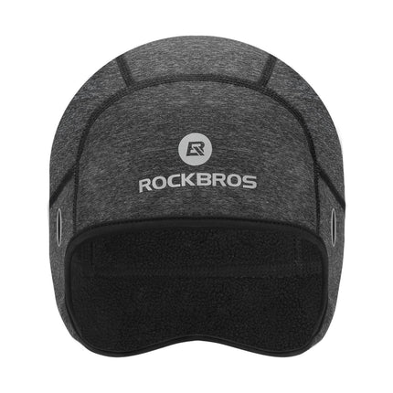 ROCKBROS Winter Fahrrad Mütze Winddicht Helmmütze mit Brillenlöcher