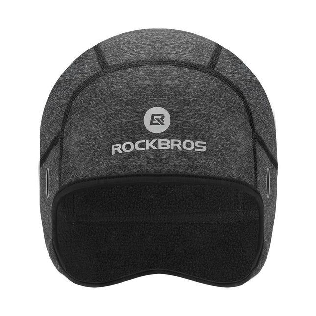 ROCKBROS Winter Fahrrad Mütze Winddicht Helmmütze mit Brillenlöcher