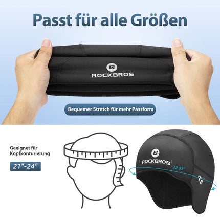 ROCKBROS Winter Fahrrad Mütze Winddicht Helmmütze mit Brillenlöcher (Fahrrad Mütze) kaufen bei Linkreich – Jetzt entdecken!