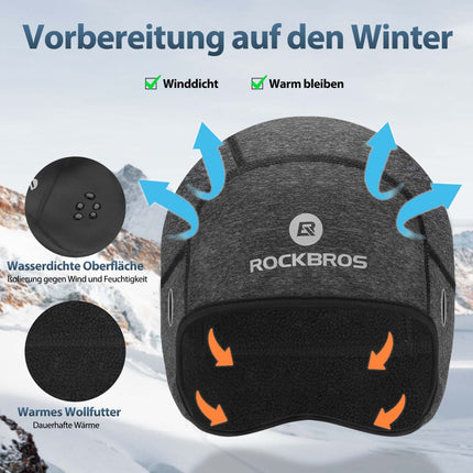 ROCKBROS Winter Fahrrad Mütze Winddicht Helmmütze mit Brillenlöcher (Fahrrad Mütze) kaufen bei Linkreich – Jetzt entdecken!