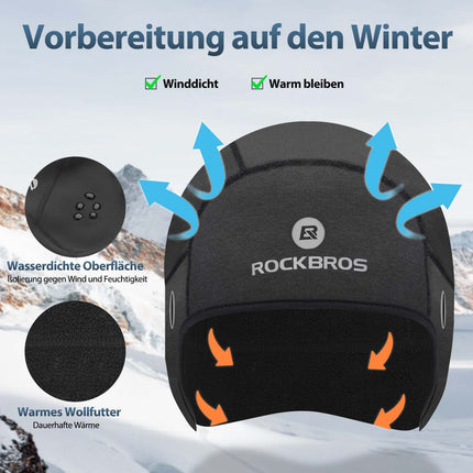 ROCKBROS Winter Fahrrad Mütze Winddicht Helmmütze mit Brillenlöcher (Fahrrad Mütze) kaufen bei Linkreich – Jetzt entdecken!