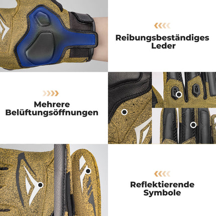 ROCKBROS Winter Fahrradhandschuhe Atmungsaktiv Schlagfest Touchscreen Braun (Fahrradhandschuhe) kaufen bei Linkreich – Jetzt entdecken!