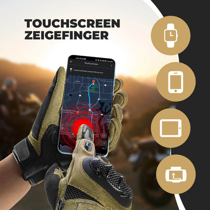 ROCKBROS Winter Fahrradhandschuhe Atmungsaktiv Schlagfest Touchscreen Braun (Fahrradhandschuhe) kaufen bei Linkreich – Jetzt entdecken!