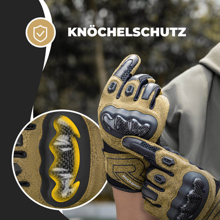 ROCKBROS Winter Fahrradhandschuhe Atmungsaktiv Schlagfest Touchscreen Braun (Fahrradhandschuhe) kaufen bei Linkreich – Jetzt entdecken!