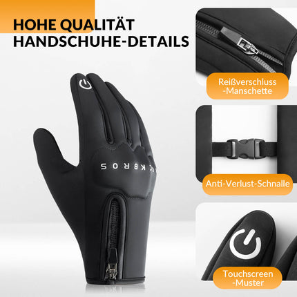 ROCKBROS Winter Fahrradhandschuhe mit Gel Gepolstert Touchscreen - fähig (Fahrradhandschuhe) kaufen bei Linkreich – Jetzt entdecken!