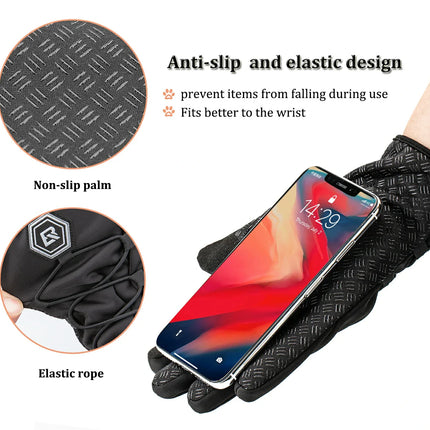 ROCKBROS Winter Fahrradhandschuhe Touchscreen Warme Handschuhe
