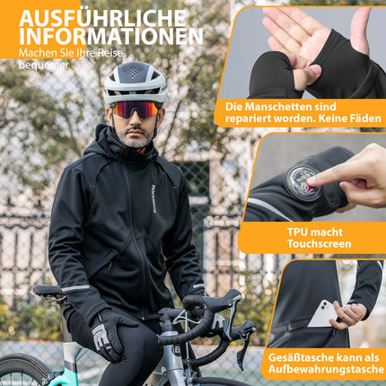 ROCKBROS Winter Fahrradjacke Winddicht – Mit TPU - Touchscreen - Bedienung (Fahrradjacke) kaufen bei Linkreich – Jetzt entdecken!