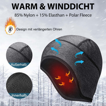 ROCKBROS Winter Fahrradmütze Helm Unterziehmütze mit reflektierendes Logo (Fahrrad Mütze) kaufen bei Linkreich – Jetzt entdecken!