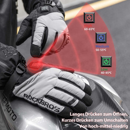 ROCKBROS Winter Handschuhe Beheizbare Fahrradhandschuhe mit Batterie M - XL (Fahrradhandschuhe) kaufen bei Linkreich – Jetzt entdecken!