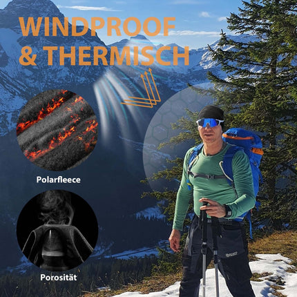 ROCKBROS Winter Laufmütze Fahrrad Mütze aus Fleece schweißfest und warm (Fahrrad Mütze) kaufen bei Linkreich – Jetzt entdecken!