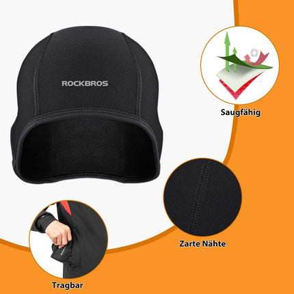 ROCKBROS Winter Laufmütze Fahrrad Mütze aus Fleece schweißfest und warm (Fahrrad Mütze) kaufen bei Linkreich – Jetzt entdecken!