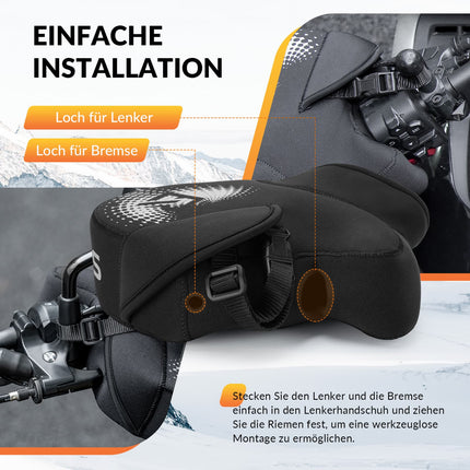 ROCKBROS Winter Lenkerstulpen Winddicht Motorrad Handschuhe Schwarz (Lenkerstulpe) kaufen bei Linkreich – Jetzt entdecken!
