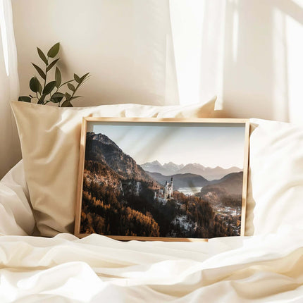 Neuschwanstein Castle Print – Bavarian Alps Wall Art