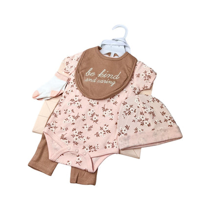 Baby Starter-Set » Geschenk Set aus Body, Hose, Lätzchen, Socken & Mütze » Geschenkidee für Babyparty » Baby Geschenk-Set für die Babyparty