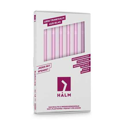 Rosa Glasstrohhalme 6x 20cm Gerade (Glastrinkhalme) kaufen bei Linkreich – Jetzt entdecken!