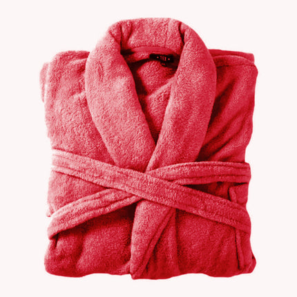 Bademantel flauschig » Saunamantel in Teddy-Plüsch Qualität » leichter/dünner Morgenmantel 100 cm lang » unisex