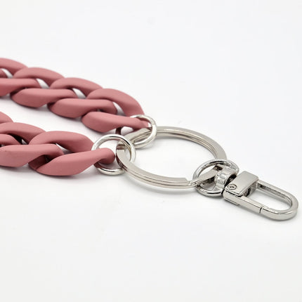 Schlüsselanhänger mit Karabiner "RUBBER EDITION" Altrosa
