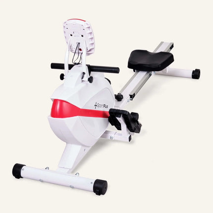 Magnetisches Rudergerät | 8 manuelle Widerstandsstufen | klappbar | weiß