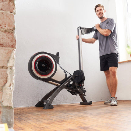 Rudergerät mit Luftwiderstand | klappbar | 8 Widerstandsstufen | schwarz/rot