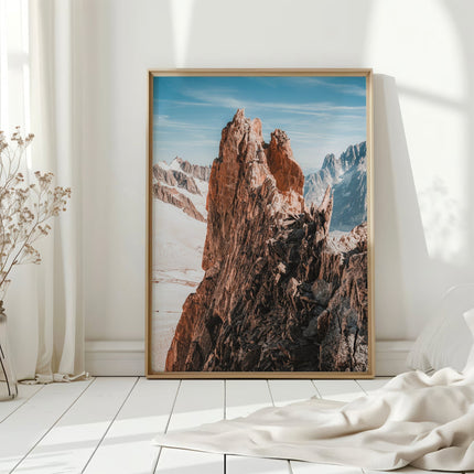 Aiguille d'Entrèves Print – Chamonix Alpine Wall Art for Modern Decor