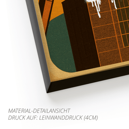SEO. „Ruhrpott - Kind“ – 70er Style - Leinwand (4 cm) Linkreich