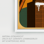 Gerahmte Leinwand mit Schattenfuge (3 cm) / 20 x 20 cm / ohne Aufhängeset - Weißer Schweberahmen