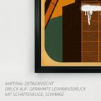 Gerahmte Leinwand mit Schattenfuge (3 cm) / 20 x 20 cm / ohne Aufhängeset - Mattschwarzer Schweberahmen