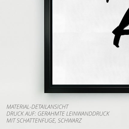 SEO. „Ruhrpott - Kind“ - Gerahmte Leinwand mit Schattenfuge (3 cm) Linkreich