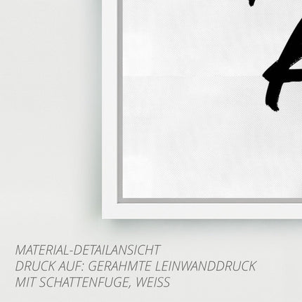 SEO. „Ruhrpott - Kind“ - Gerahmte Leinwand mit Schattenfuge (3 cm) Linkreich