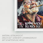 Gerahmte Leinwand mit Schattenfuge (3 cm) / 20 x 20 cm / ohne Aufhängeset - Weißer Schweberahmen