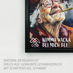 Gerahmte Leinwand mit Schattenfuge (3 cm) / 20 x 20 cm / ohne Aufhängeset - Mattschwarzer Schweberahmen