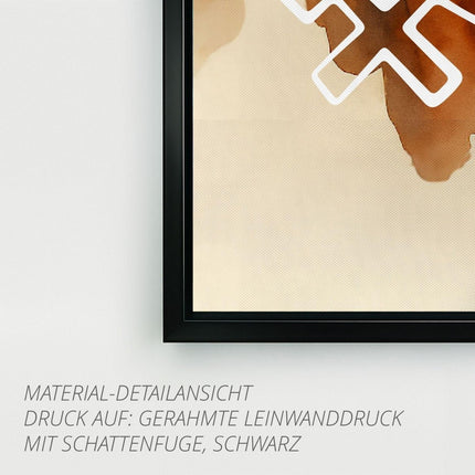 SEO. Ruhrpott OPPA - Premiumdruck - Gerahmte Leinwand mit Schattenfuge (3 cm) Linkreich