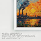 Gerahmte Leinwand mit Schattenfuge (3 cm) / 20 x 20 cm / ohne Aufhängeset - Weißer Schweberahmen