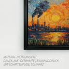 Gerahmte Leinwand mit Schattenfuge (3 cm) / 20 x 20 cm / ohne Aufhängeset - Mattschwarzer Schweberahmen