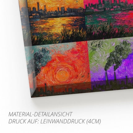 SEO. Ruhrpottromantik in Öl - Premiumdruck - Leinwand (4 cm) Linkreich