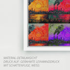 Gerahmte Leinwand mit Schattenfuge (3 cm) / 20 x 20 cm / ohne Aufhängeset - Weißer Schweberahmen