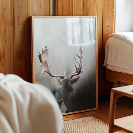 Bavarian Deer Print – Stag Wall Art from the Alps
